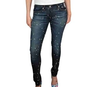 Rag and Bone SZ 2/26 Splattered Dark wash jeans